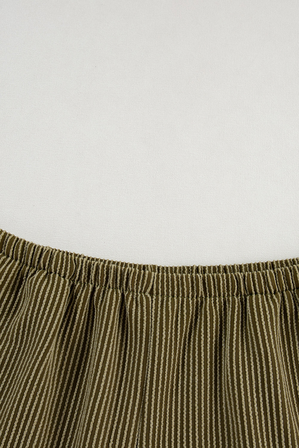 Orange Ribbed Textured Knit Loose Fit Tee and Shorts Set