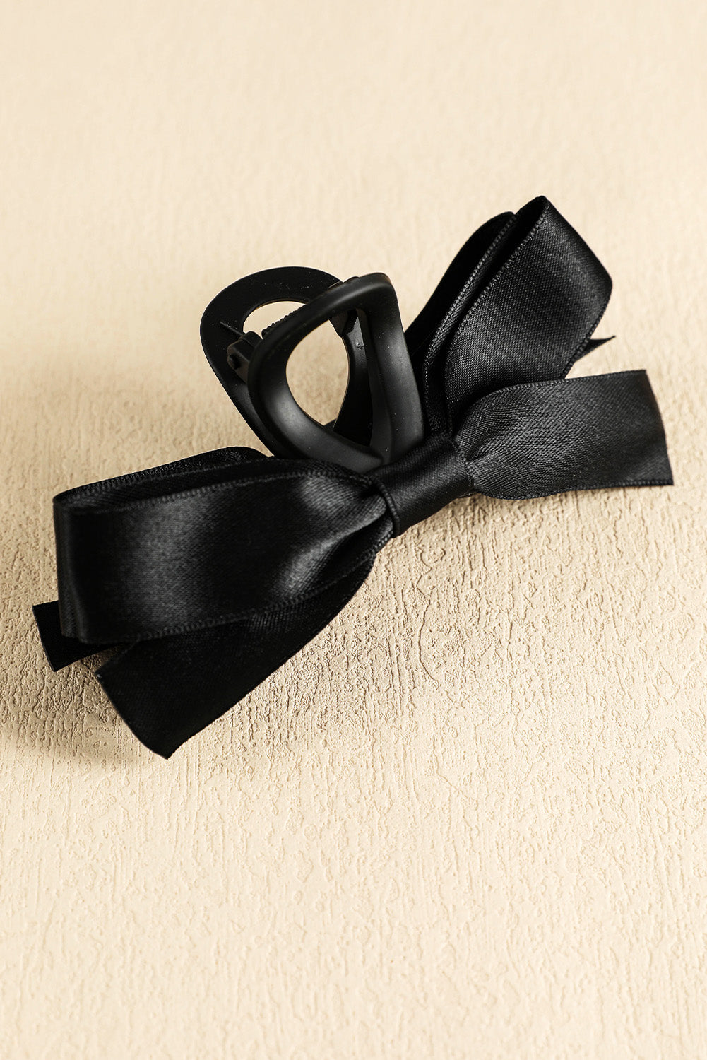 Light French Beige Bow Decor Large Hair Claw Clip