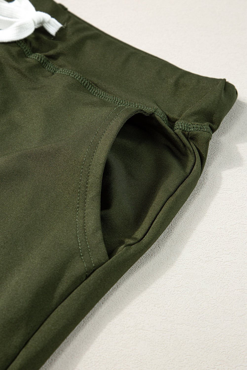 Gray Drawstring Waist Pocketed Joggers