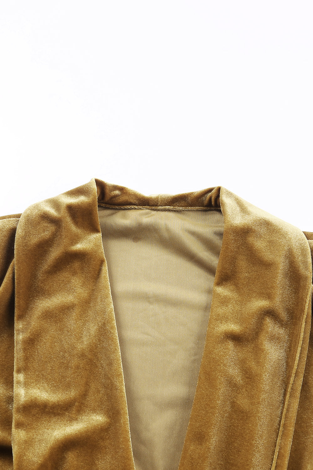 Fiery Red Velvet Open Front Pocketed Long Duster