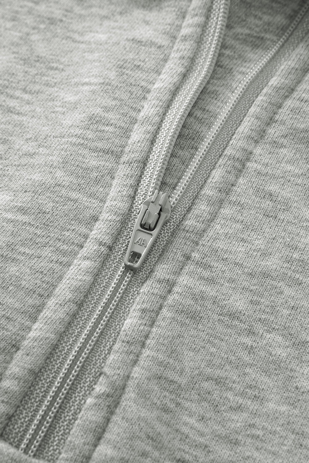 Bonbon Fleece Lined Zip Up Stand Collar Thumbhole Sleeve Sweatshirt