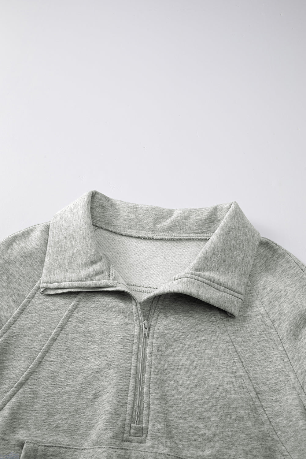 Bonbon Fleece Lined Zip Up Stand Collar Thumbhole Sleeve Sweatshirt