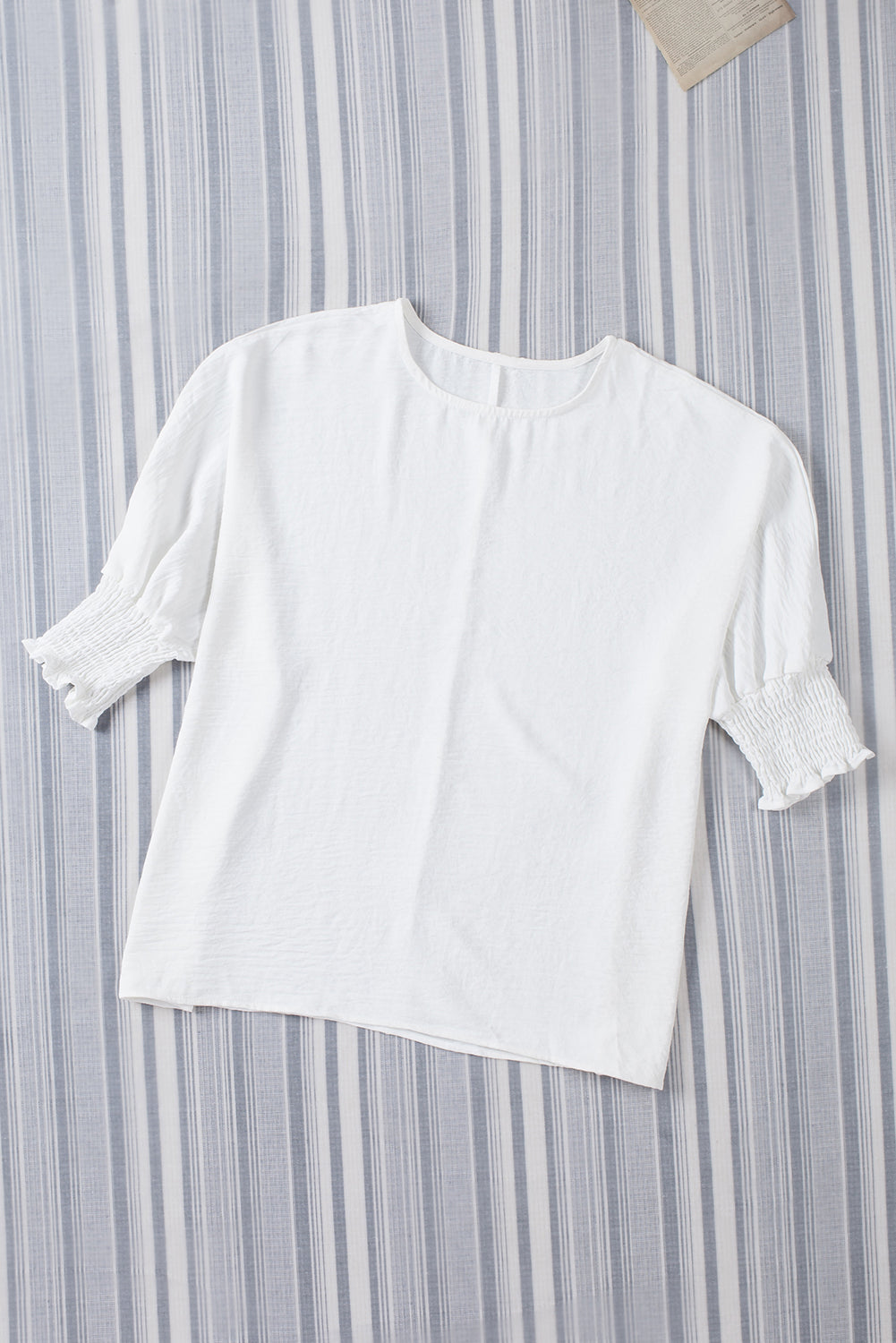 Apricot Smocked Wrist Shift Top