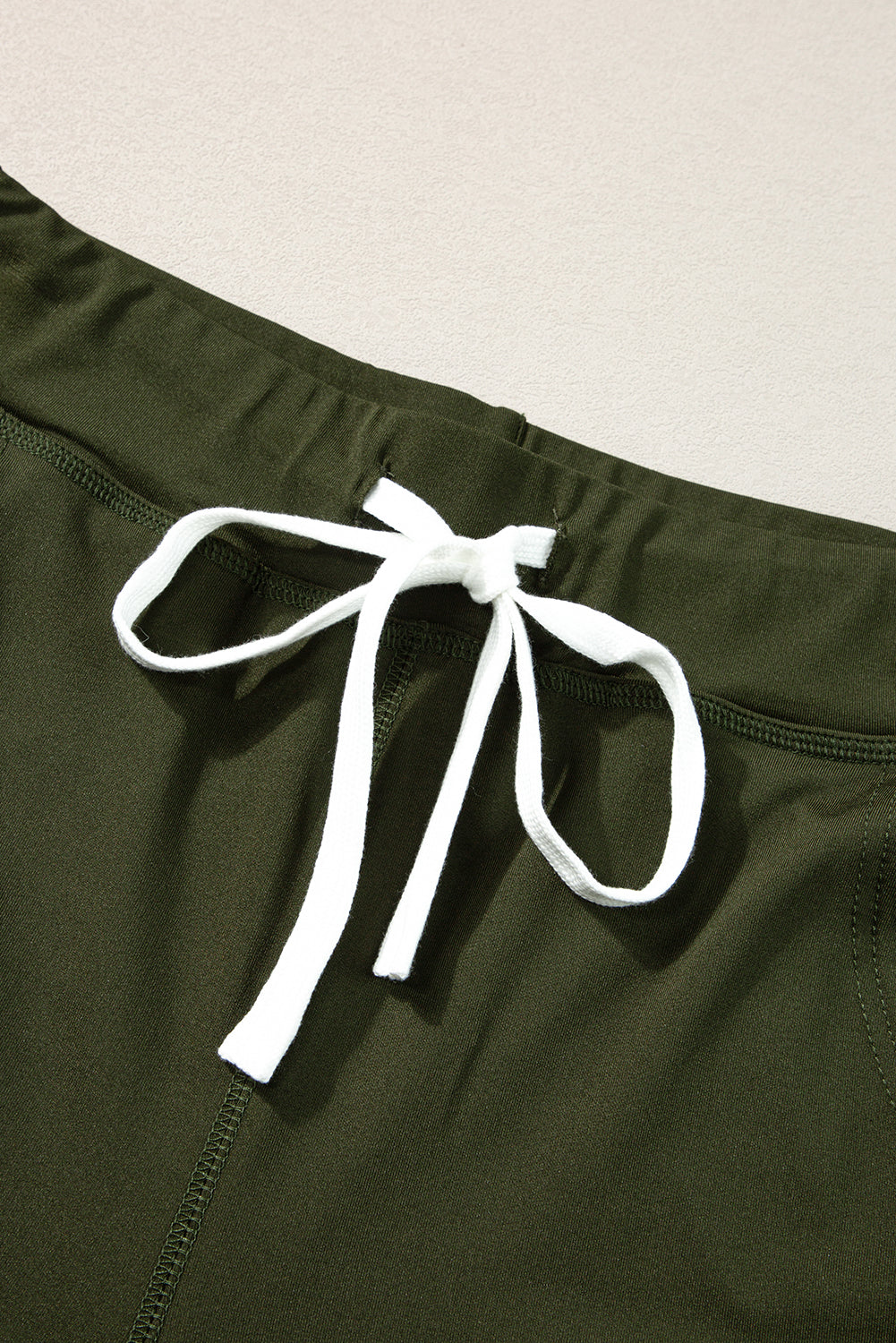 Gray Drawstring Waist Pocketed Joggers