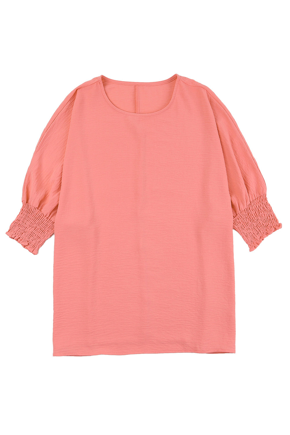 Apricot Smocked Wrist Shift Top