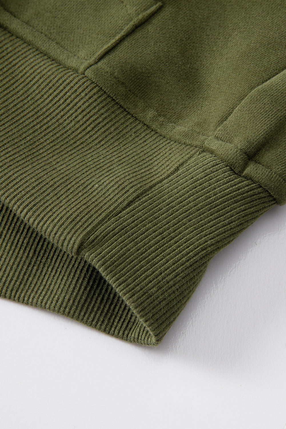 Bonbon Fleece Lined Zip Up Stand Collar Thumbhole Sleeve Sweatshirt
