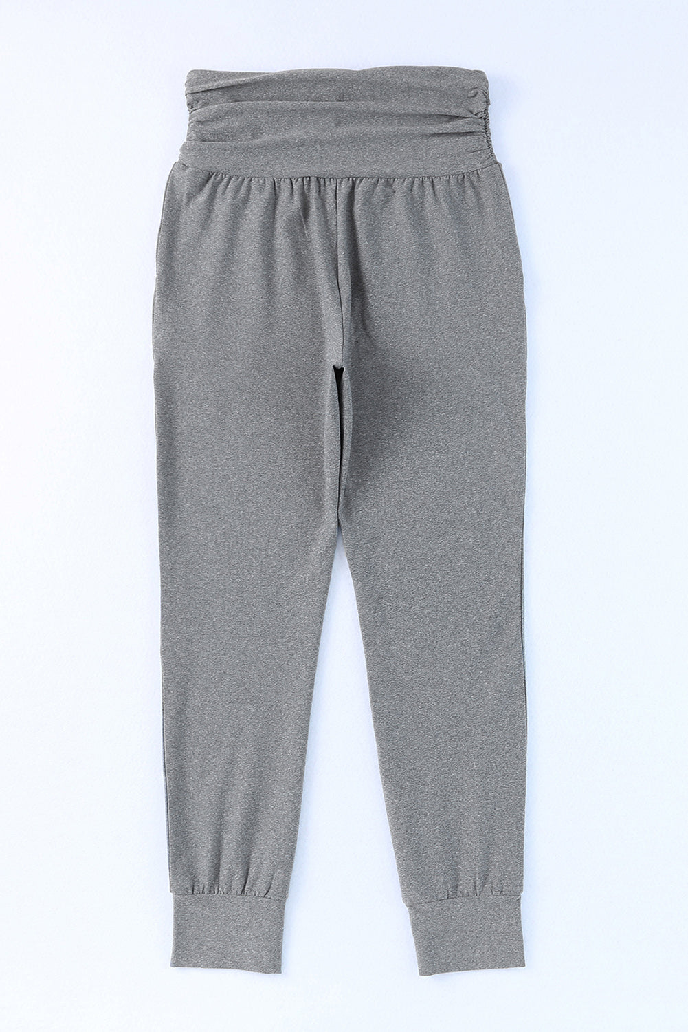 Black High Waist Pleated Pocket Leggings