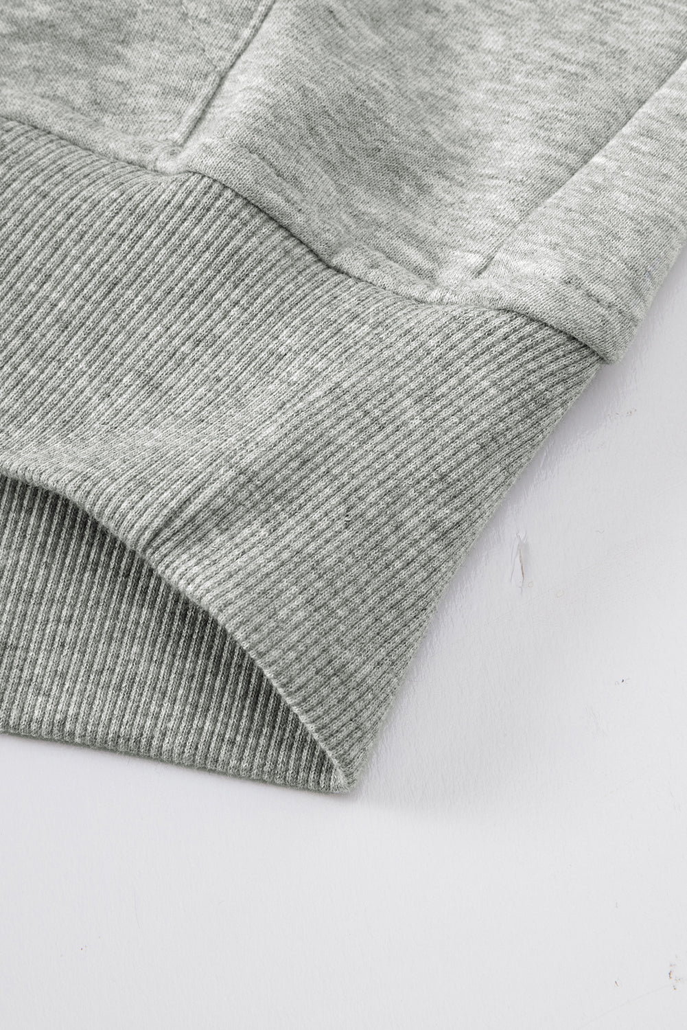 Bonbon Fleece Lined Zip Up Stand Collar Thumbhole Sleeve Sweatshirt
