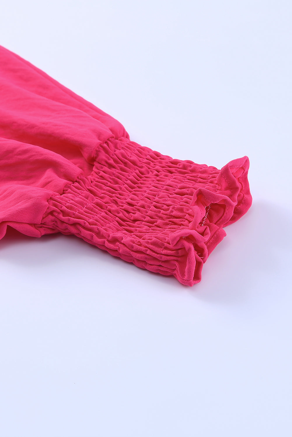 Apricot Smocked Wrist Shift Top
