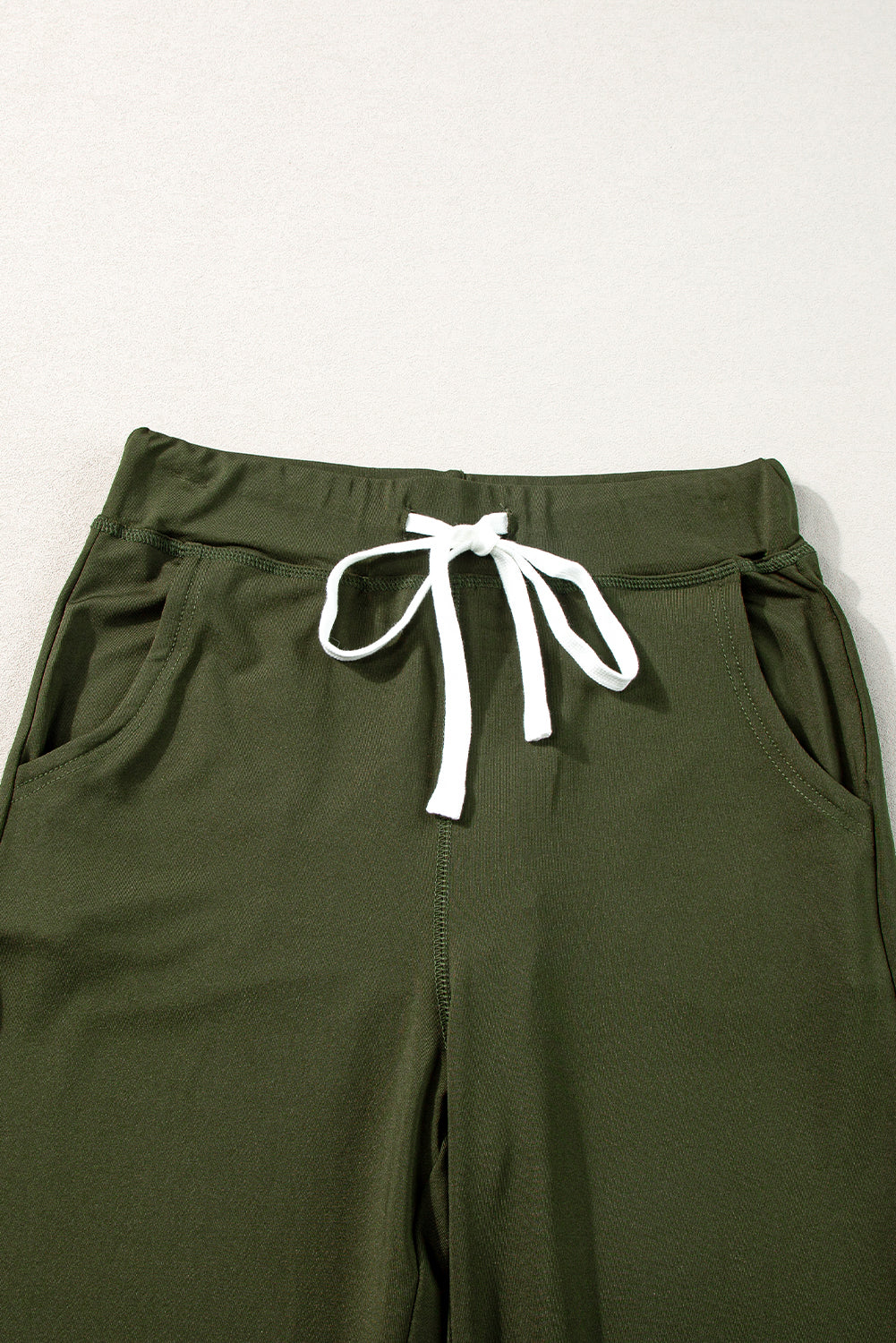 Gray Drawstring Waist Pocketed Joggers